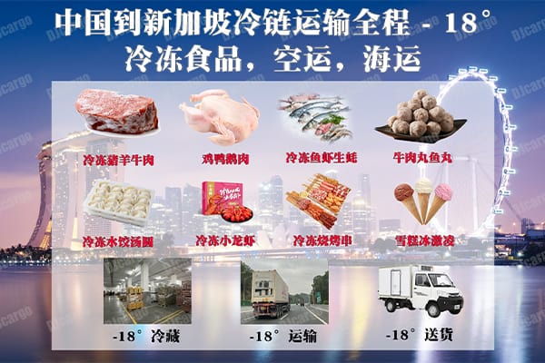 中国至新加坡冷链拼箱冷冻食品海运专线，双清派送上门